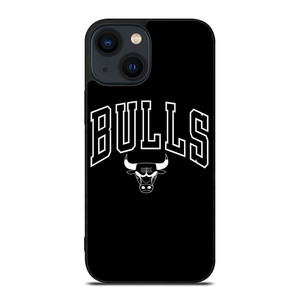 CHICAGO BULLS LOGO BLACK iPhone 14 Plus Case