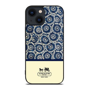 COACH NEW YORK BLUE FLORAL BATIK iPhone 14 Plus Case COACH NEW YORK BLUE FLORAL BATIK iPhone 14 Plus Case