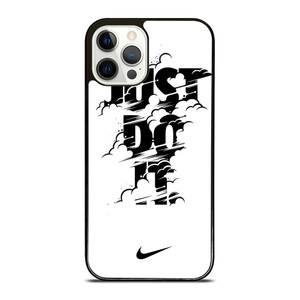 NIKE LOGO JUST DO IT GLITCH BLACK iPhone 12 Pro Case NIKE LOGO JUST DO IT GLITCH BLACK iPhone 12 Pro Case