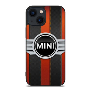 MINI COPER LOGO BLACK RED STRIPES iPhone 14 Plus Case MINI COPER LOGO BLACK RED STRIPES iPhone 14 Plus Case