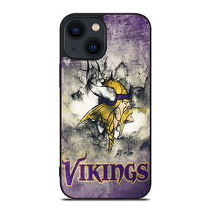 MINNESOTA VIKINGS GRUNGE LOGO iPhone 14 Plus Case