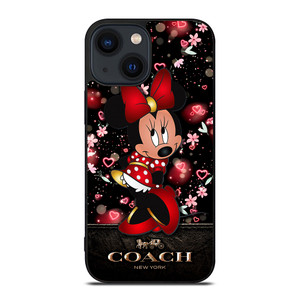MINNIE MOUSE COACH FLOWERS iPhone 14 Plus Case