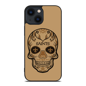 NEW ORLEANS SAINTS SKULL iPhone 14 Plus Case NEW ORLEANS SAINTS SKULL iPhone 14 Plus Case