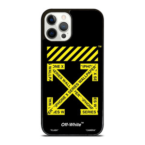 OFF WHITE LOGO YELLOW STRIPE iPhone 12 Pro Case