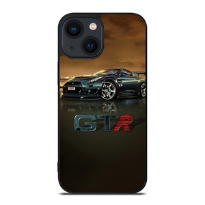 NISSAN GTR R35 SILVER GLOWING iPhone 14 Plus Case NISSAN GTR R35 SILVER GLOWING iPhone 14 Plus Case