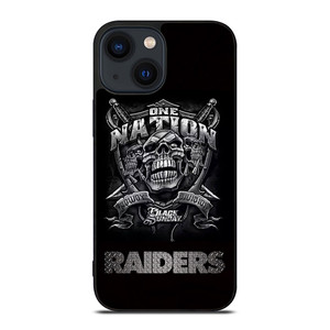 OAKLAND RAIDERS BLACK ONE NATION iPhone 14 Plus Case OAKLAND RAIDERS BLACK ONE NATION iPhone 14 Plus Case