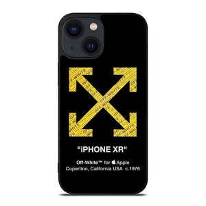 OFF WHITE YELLOW LOGO X APPLE iPhone 14 Plus Case