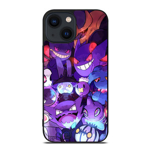 POKEMON GASTLY HAUNTER GENGAR ART GO iPhone 14 Plus Case POKEMON GASTLY HAUNTER GENGAR ART GO iPhone 14 Plus Case