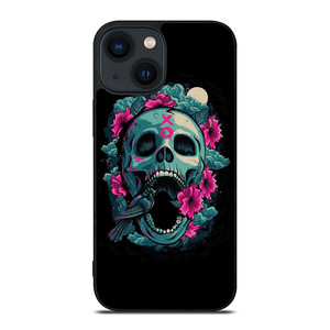 SKULL ROSE VIOLET ARTWORK iPhone 14 Plus Case SKULL ROSE VIOLET ARTWORK iPhone 14 Plus Case