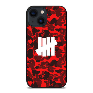 UNDEFEATED BAPE CAMO RED iPhone 14 Plus Case UNDEFEATED BAPE CAMO RED iPhone 14 Plus Case