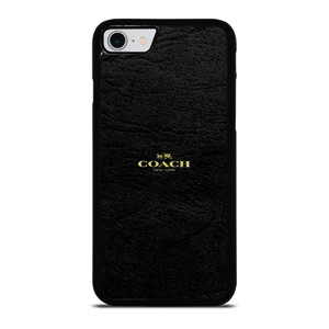 COACH NEW YORK BLACK LEATHER iPhone SE 2022 Case
