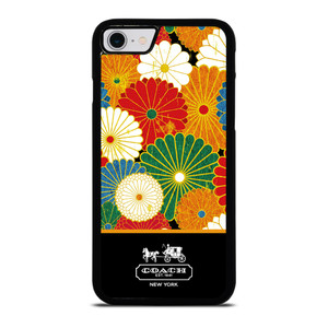 COACH NEW YORK COLORFUL FLORAL LOGO iPhone SE 2022 Case