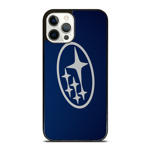SUBARU LOGO BLUE CARBON iPhone 12 Pro Case SUBARU LOGO BLUE CARBON iPhone 12 Pro Case