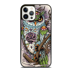 SUGAR SKULL OWL TATTO LOGO iPhone 12 Pro Case