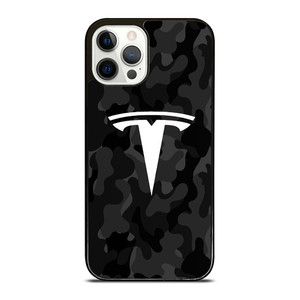 TESLA MOTORS LOGO CAMO iPhone 12 Pro Case TESLA MOTORS LOGO CAMO iPhone 12 Pro Case