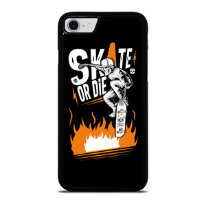 SKULL SKATE OR DIE ORANGE ARTWORK iPhone SE 2022 Case