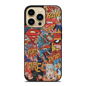 SUPERMAN POP ART COMIC iPhone 14 Pro Max Case SUPERMAN POP ART COMIC iPhone 14 Pro Max Case