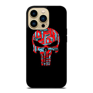 THE PUNISHER SKULL RED BLUE ARTWORK iPhone 14 Pro Max Case THE PUNISHER SKULL RED BLUE ARTWORK iPhone 14 Pro Max Case