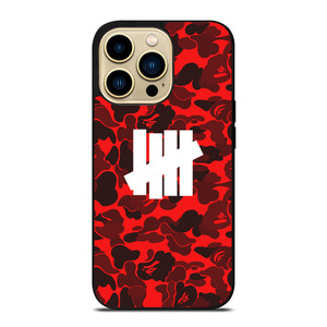 UNDEFEATED BAPE CAMO RED iPhone 14 Pro Max Case UNDEFEATED BAPE CAMO RED iPhone 14 Pro Max Case
