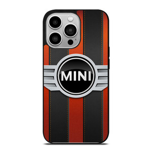 MINI COPER LOGO BLACK RED STRIPES iPhone 14 Pro Case MINI COPER LOGO BLACK RED STRIPES iPhone 14 Pro Case