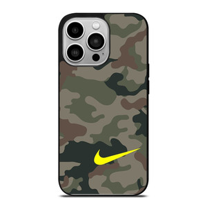NIKE LOGO CAMO ARMY iPhone 14 Pro Case NIKE LOGO CAMO ARMY iPhone 14 Pro Case