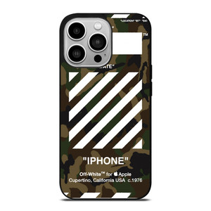OFF WHITE CAMO BACKGROUND iPhone 14 Pro Case