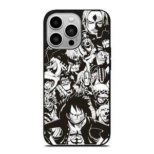 ONE PIECE CHARACTER BLACK WHITE iPhone 14 Pro Case