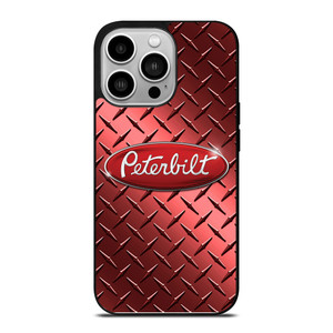 PETERBILT LOGO RED METAL iPhone 14 Pro Case