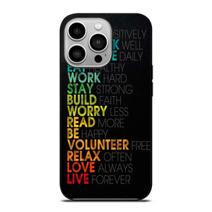 QUOTE INSPIRATIONAL THINK POSITIVELY iPhone 14 Pro Case QUOTE INSPIRATIONAL THINK POSITIVELY iPhone 14 Pro Case