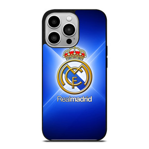REAL MADRID LOGO BLUE LIGHT iPhone 14 Pro Case REAL MADRID LOGO BLUE LIGHT iPhone 14 Pro Case