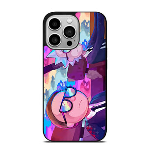 RICK AND MORTY CARTOON RAINBOW iPhone 14 Pro Case
