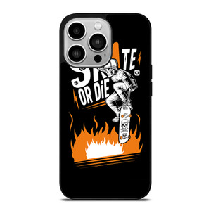 SKULL SKATE OR DIE ORANGE ARTWORK iPhone 14 Pro Case SKULL SKATE OR DIE ORANGE ARTWORK iPhone 14 Pro Case