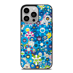 TAKASHI MURAKAMI BLUE FLOWERS iPhone 14 Pro Case