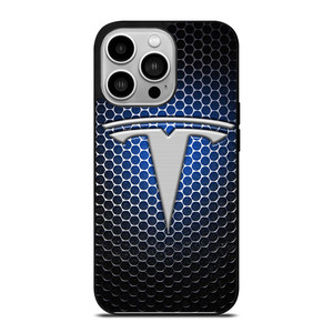 TESLA LOGO BLUE LIGHT iPhone 14 Pro Case TESLA LOGO BLUE LIGHT iPhone 14 Pro Case