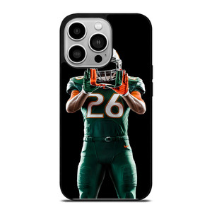 UM MIAMI HURRICANES FOOTBALL iPhone 14 Pro Case UM MIAMI HURRICANES FOOTBALL iPhone 14 Pro Case