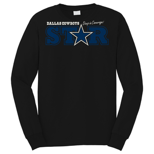 DALLAS COWBOYS FOOTBALL DEEP IN COVERAGE Long Sleeve T-Shirt