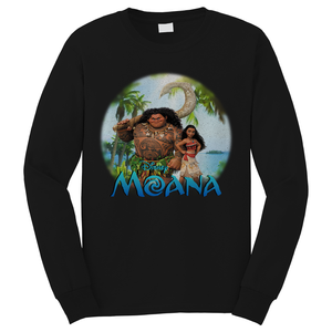 DISNEY MOANA MAUI CARTOON 2 Long Sleeve T-Shirt DISNEY MOANA MAUI CARTOON 2 Long Sleeve T-Shirt