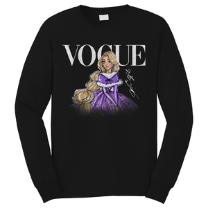 DISNEY VOGUE MAGAZINE PRINCESSES Long Sleeve T-Shirt DISNEY VOGUE MAGAZINE PRINCESSES Long Sleeve T-Shirt