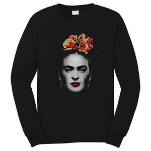 FRIDA KAHLO FACE ART Long Sleeve T-Shirt