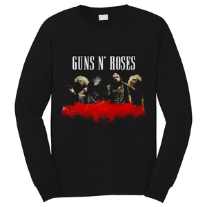 GUNS N ROSES ROCK BAND MEMBER SILHOUETTE Long Sleeve T-Shirt GUNS N ROSES ROCK BAND MEMBER SILHOUETTE Long Sleeve T-Shirt