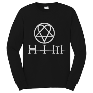HIM HIM WHITE HEARTAGRAM Long Sleeve T-Shirt HIM HIM WHITE HEARTAGRAM Long Sleeve T-Shirt