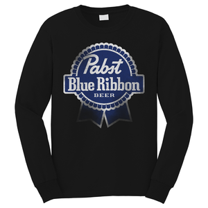 PABST BLUE RIBBON BEER LOGO Long Sleeve T-Shirt PABST BLUE RIBBON BEER LOGO Long Sleeve T-Shirt