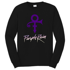 PRINCE PURPLE RAIN SYMBOL Long Sleeve T-Shirt PRINCE PURPLE RAIN SYMBOL Long Sleeve T-Shirt