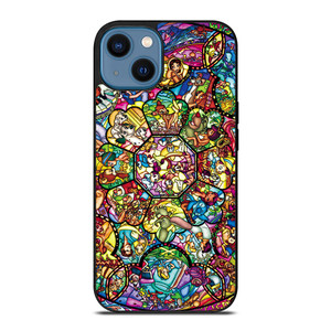 ALL DISNEY CHARACTERS GLASS ART iPhone 14 Case ALL DISNEY CHARACTERS GLASS ART iPhone 14 Case