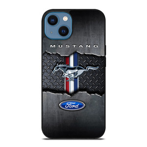 FORD MUSTANG METAL LOGO EMBLEM iPhone 14 Case FORD MUSTANG METAL LOGO EMBLEM iPhone 14 Case