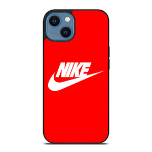 NIKE SWOOSH LOGO RED iPhone 14 Case NIKE SWOOSH LOGO RED iPhone 14 Case