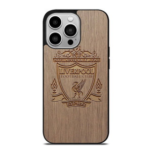 LIVERPOOL FC FOOTBALL CLUB WOODEN LOGO iPhone 14 Pro Case
