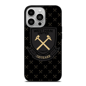 WEST HAM UNITED BLACK LOGO iPhone 14 Pro Case