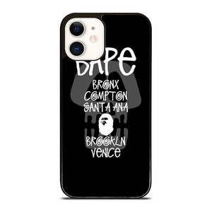 BAPE BLACK SKULL STUSSY iPhone 12 Case BAPE BLACK SKULL STUSSY iPhone 12 Case