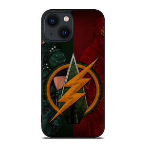 THE FLASH GREEN ARROW LOGO DC iPhone 14 Plus Case THE FLASH GREEN ARROW LOGO DC iPhone 14 Plus Case
